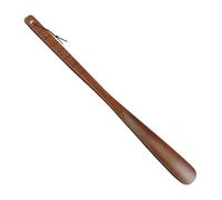 Calzascarpe in legno con manico lungo, manufatto in legno massello monoblocco for il sollevamento delle scarpe, l'arco si adatta al calzascarpe, adatto for impiegati(55cm)