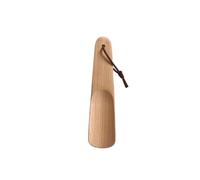 Calzascarpe in legno, manufatto in legno di faggio for indossare le scarpe, con cordino in pelle for una facile conservazione, non occupa spazio, adatto sia for uomini che for donne(26cm)