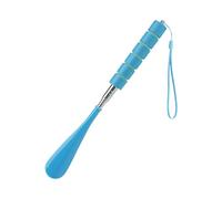 Calzascarpe in metallo lungo regolabile, da 30 cm a 71 cm, ideale per donne incinte, anziani e uso domestico, Blu, Taglia unica