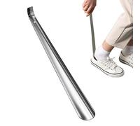 Calzascarpe Lungo In Metallo Argentato, 42 CM Lungo Calzascarpe - NessunaPiegatura Eccessiva