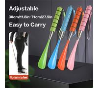 Calzascarpe regolabile con manico lungo per anziani - Asta telescopica in acciaio inossidabile per un facile accesso alle scarpe, accessori per cinture, scarpe e stivali, forniture per il ritorno a sc