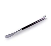 Calzascarpe, Testa di delfino in metallo, adatta a persone che hanno difficoltà a piegarsi sul manico lungo(Silver)