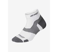 Calze 2XU Vectr Light Cush 1/4 Crew grigio bianco - L