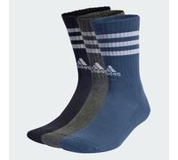 adidas Unisex - Adulto 3-Stripes Cushioned Crew Socks 3 Pairs, Legend Ink/Preloved Ink S24 / Dark Grey Heather, 40-42
