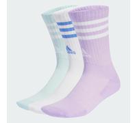 adidas Unisex - Adulto 3-Stripes Cushioned Crew Socks 3 Pairs, Powder Plum/White/Halo Mint, 6.5-8