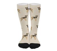 Calze 50Cm Border Terrier Border Terrier Tan Calze Sportive Unisex Calzini Sportive Calze Arte Per Natale, Ciclismo, Palestra