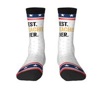 Calze A Compressione Best Teacher Ever Gift For Teacher Family Party Equipaggio Calzes Casuale Calzinis Da Corsa Divertente Calze Sportive Per Calcio Tennis Palestra 40 Cm