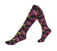 Calze a compressione con stampa tie-dye rosa astratta per donne e uomini, 15-20 mmHg, supporto per infermieri, viaggi, corsa, atletica, calze a compressione, calzini di supporto