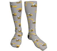 Calze A Compressione Construction Trucks Calzini Artistici Morbidi E Caldi Comode Calze Per Attività Sportiva, Per Estive, Tempo Libero, Palestra, 50cm