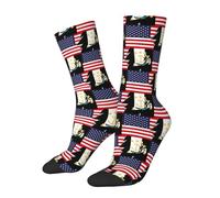 Calze A Compressione Flag Map Of Rhode Island And America Calze Elastiche Unisex Calzini Antiscivolo Antiscivolo Calzettoni Per Eescursionismo Passeggiate Trekking 40Cm