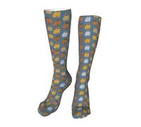 Calze A Compressione Funny Capybara Cartoon Cute Calzini Unisex Moda Classici Calze Running, Per Estive, Ciclismo, Amico, 50Cm