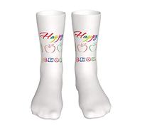 Calze A Compressione Happy 100 Days Of School Calzini Da Allenamento Comodo Calze Sportive Antiscivolo Calzinis Da Corsa Per Tennis Calcio Running 40 Cm