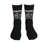 Calze A Compressione Happy 100 Days Of School Calzini Da Allenamento Comodo Calze Sportive Traspiranti Calzinis Da Corsa Per Tennis Calcio Running 40 Cm
