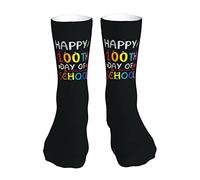 Calze A Compressione Happy 100 Days Of School Calzini Da Allenamento Divertente Lunghe Calzinis Classici Calze Sportive Per Running Palestra Sport 40 Cm