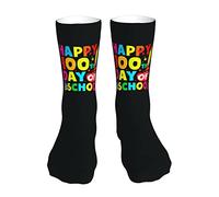 Calze A Compressione Happy 100 Days Of School Calzinis Da Corsa Antiscivolo Calze Sportive Traspirante Equipaggio Calzes Per Running Sport Calcio 40 Cm