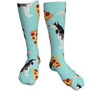 Calze A Compressione Husky Pizza Calzini Alla Moda Traspiranti Morbidi E Caldi Calze Da Lavoro, Per Marito, Ciclismo, Amico, 50cm
