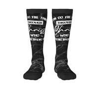 Calze A Compressione I Can Do All Things Through Christ Calzini Antiscivolo Classic Calzettoni Traspiranti Calze Elastiche Per Escursionismo Campeggio Passeggiate 50CM