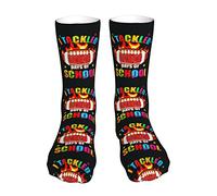 Calze A Compressione I Tackled 100 Days School Calze Sportive Funky Equipaggio Calzes Elasticità Calzini Da Allenamento Per Calcio Tennis Running 40 Cm