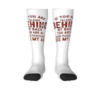Calze A Compressione If You Are Talking Behind My Back,You Are In A Good Position To Kiss My Ass Calzettoni Quotidiano Calzini Antiscivolo Classic Calze Elastiche Per Sport Campeggio 50CM