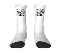 Calze A Compressione I'M Just Out Here Trusting God Calze Elastiche Traspiranti Calzini Sportivi Quotidiano Calzini Antiscivolo Per Eescursionismo Campeggio Trekking 40CM