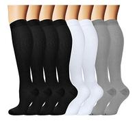 Calze a compressione in rame per uomini e donne, ideali per corsa medica, escursionismo, ciclismo, 15-20 mmHg, Multicolore 29-8 paia, L/XL(US Women 8-15.5/US Men 8-14)