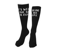 Calze A Compressione It'S Weird Being The Same Age As Old People Funny Calzettoni Traspiranti Calzini Sportivi Classic Calze Elastiche Per Sport Escursionismo Campeggio 50CM