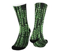 Calze A Compressione Matrix Nummeric Number Pattern Calzettoni Quotidiano Calzini Sportivi Traspiranti Calzini Antiscivolo Per Passeggiate Eescursionismo Sport 40CM