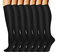 Calze a Compressione per Donna e Uomo 7 Paia, Calzini Compressione 15-20 mmHg per Sport, Atletica, Corsa, Viaggi, Volo, Ciclismo,Infermiere, Medici, Gravidanza