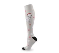 Calze a Compressione per Donna Uomo Calze Natalizie Unisex Divertenti Fantasia Colorati Termiche Compressione Graduata per Sport Jogging Corsa Calcio Medici, Regali Natale