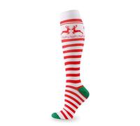 Calze a Compressione per Donna Uomo Calze Natalizie Unisex Divertenti Fantasia Colorati Termiche Compressione Graduata per Sport Jogging Corsa Calcio Medici, Regali Natale
