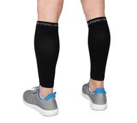 Calze a compressione per il sollievo del dolore al polpaccio e periostite, unisex, ideale per chi pratica la corsa, ciclismo e per le donne in gravidanza, donna Uomo, Black, M