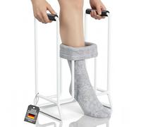 Calze a compressione per indossare le calze a compressione per anziani: strumento per indossare le calze a compressione, per uomini e donne anziani (bianco)