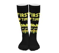 Calze a compressione per piedi di girasole, per donne e uomini, per la prima volta mamma, est. 2025, calze alte per la corsa e i viaggi Calze a compressione per uomo e donna, modello a gambaletto alt