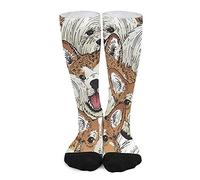 Calze A Compressione Portraits Of Different Dogs Calzini Artistici Morbidi E Caldi Moda Calze Running, Per Estive, Amico, Ciclismo, 50cm