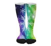 Calze A Compressione Snowflake Calzini Per Scarpe Sportive Comode Traspiranti Calze Running, Per Tempo Libero, Estive, Ciclismo, 50cm
