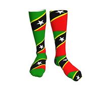 Calze A Compressione St.Kitts And Nevis Large Flag Calzini Antiscivolo Antiscivolo Calzettoni Classic Calzini Sportivi Per Escursionismo Campeggio Passeggiate 50CM