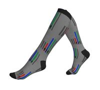 Calze a compressione U Thin Blue Red Green Line per uomo e donna, 15-20 mmHg - Calze per il supporto a circolazione