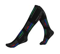 Calze a compressione U Thin Blue Red Green Line per uomo e donna, 15-20 mmHg - Calze per il supporto a circolazione