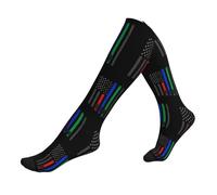 Calze a compressione U Thin Blue Red Green Line per uomo e donna, 15-20 mmHg - Calze per il supporto a circolazione