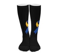 Calze a compressione vintage per la consapevolezza della sindrome di Down per donne e uomini, calze alte per la corsa e i viaggi Calze a compressione per uomo e donna, modello a gambaletto alto, idea