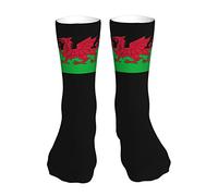 Calze A Compressione Welsh Flag Calzini Antiscivolo Antiscivolo Calzettoni Quotidiano Calze Elastiche Per Eescursionismo Trekking Passeggiate 40CM