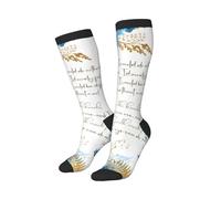 Calze A Compressione Without Hymn And Verse Calze Elastiche Traspiranti Calzini Antiscivolo Antiscivolo Calzettoni Per Eescursionismo Passeggiate Campeggio 40CM