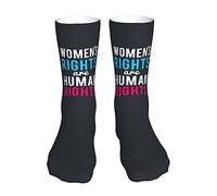 Calze A Compressione Women'S Rights Are Human Rights Equipaggio Calzes Divertente Calzinis Da Corsa Classici Lunghe Calzinis Per Tennis Sport Calcio 40 Cm