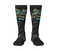 Calze A Compressione You Are Never Too Young To Dream Big Calzini Sportivi Quotidiano Calzettoni Antiscivolo Calze Elastiche Per Passeggiate Campeggio Escursionismo 50CM