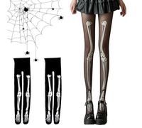 Calze a Rete di Halloween,2 pezzi Halloween Scheletro Collant,Calze a Osso,Collant Scheletrico,Costume di Halloween Accessori,per Carnevale,Carnevali e Feste a Tema,Halloween