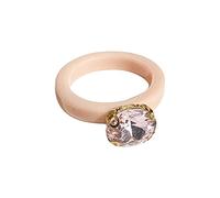 Calze a righe nero colorato acrilico strass anello per donne carino costume accessorio mappa degli anelli (P, taglia unica)