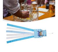 Calze a vento da appendere all'esterno, 1/4 pezzi, con bandiera bavarese, bianco e blu, 100 cm, da appendere, per Oktoberfest, feste, giardino, cortile, festival (4 pezzi)