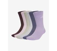 adidas Unisex - Adulto CUSHIONED CREW SOCKS 6 PAIR PACK, Aurora Ruby/Preloved Violet/Powder Plum/Light Grey Heather, 6.5-8
