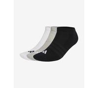 adidas Mixte CUSHIONED ESSENTIALS LOW CUT SOCKS 3 PAIR PACK, medium grey heather/white/black, 6.5-8