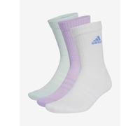 adidas Unisex - Adulto Cushioned Crew Socks 3 Pairs, Powder Plum/White/Halo Mint, 10.5-12.5